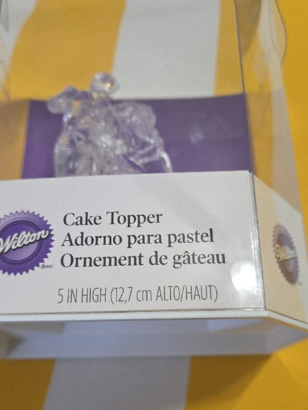 Vintage Wilton Clear Bianca Wedding Cake Topper Bride Groom First Dance NIB